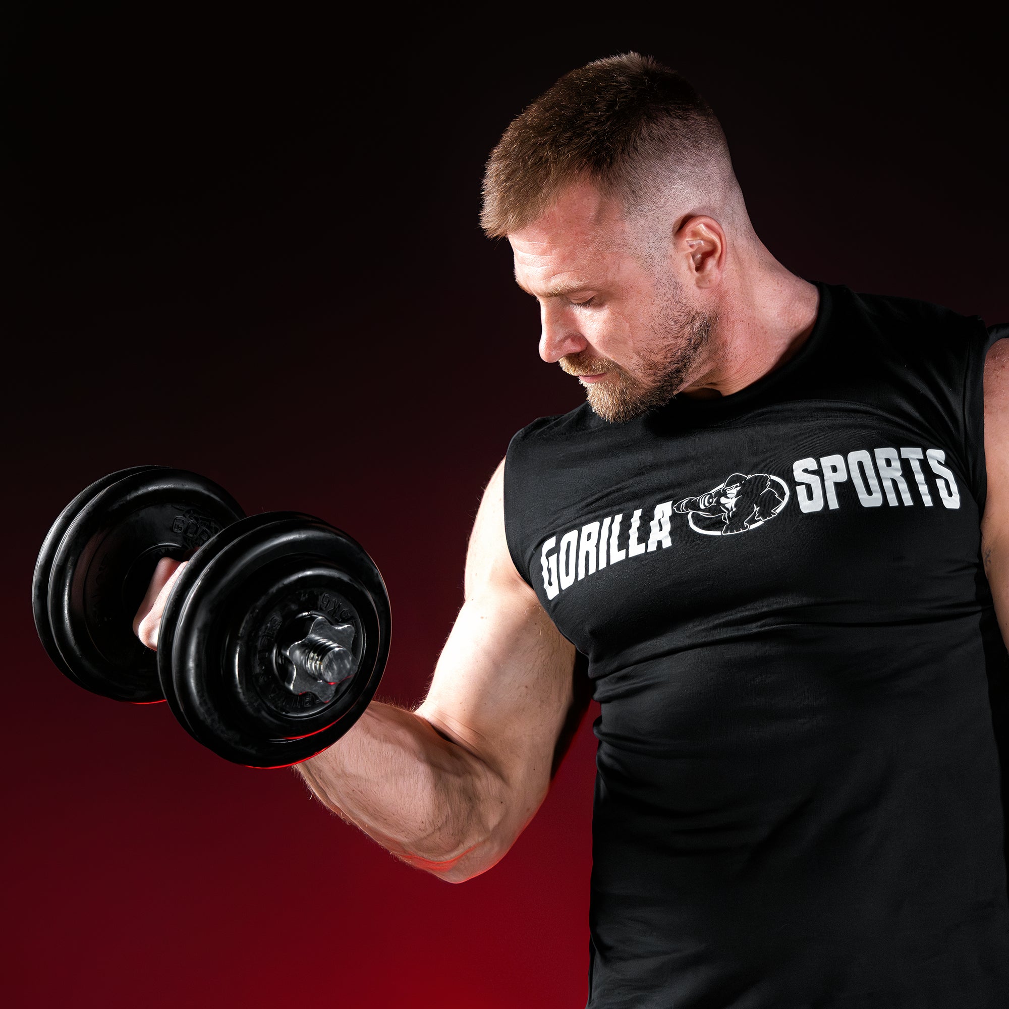 gorilla-sports-kurzhantel-set-gummi-20-kg-mit-sternverschl-ssen image 2
