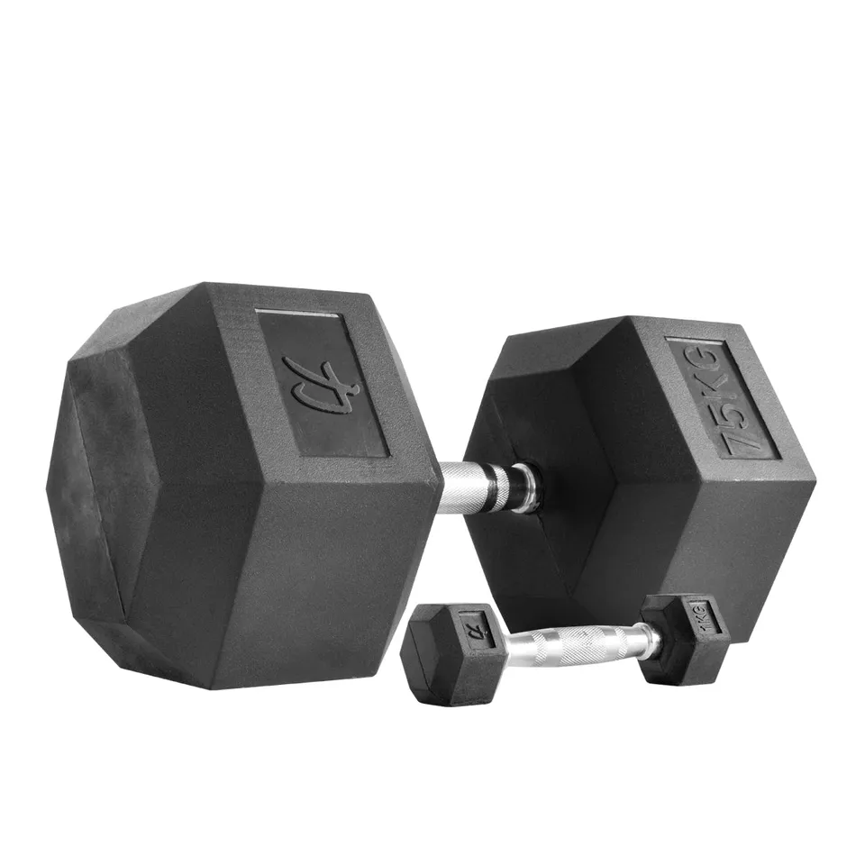 strength-shop-hexagon-kurzhantel-gummi-hex-1-100-kg-einzelhantel image 1
