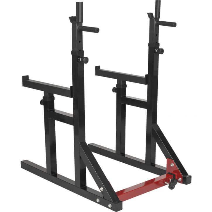 gorilla-sports-squat-rack-verstellbar-inkl-langhantel-set image 6