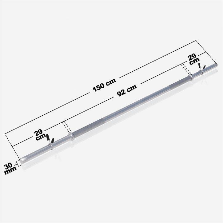 gorilla-sports-langhantel-150-cm-chrom-mit-federverschl-ssen image 3