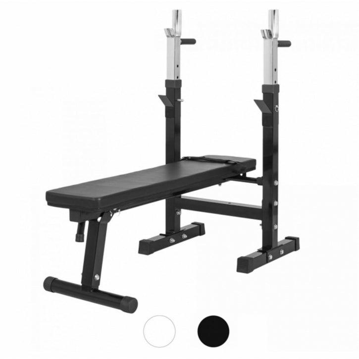 gorilla-sports-hantelbank-mit-ablage-inkl-langhantel-set-gripper-100-kg image 2