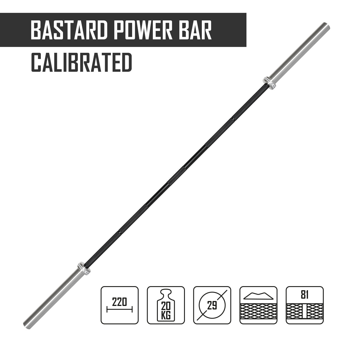 strength-shop-calibrated-bastard-power-bar-20-kg-schwarzes-chrom-bronze-buchsen- image 2