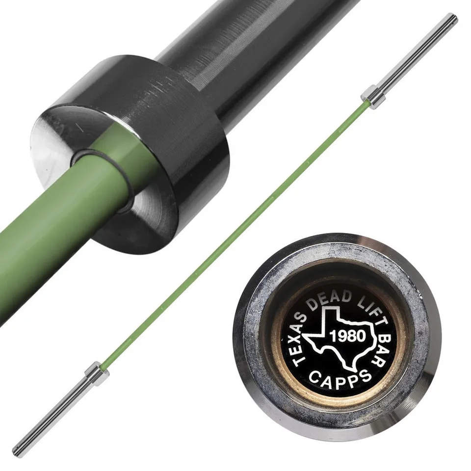 strength-shop-original-texas-deadlift-bar-bazooka-green-chrom-aufnahmen image 1