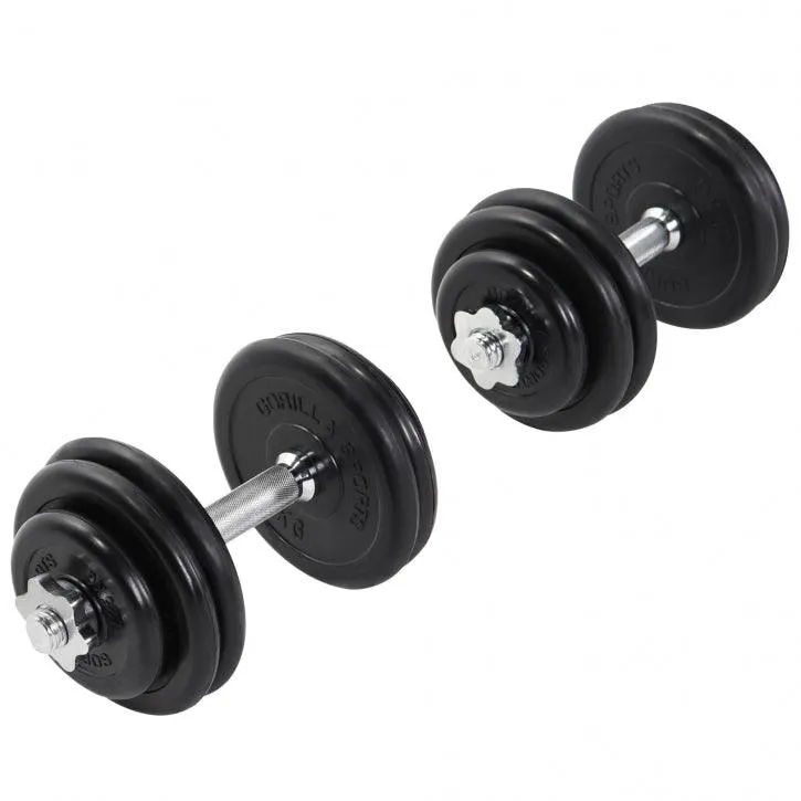 gorilla-sports-kurzhantel-set-gummi-20-kg-mit-sternverschl-ssen image 1