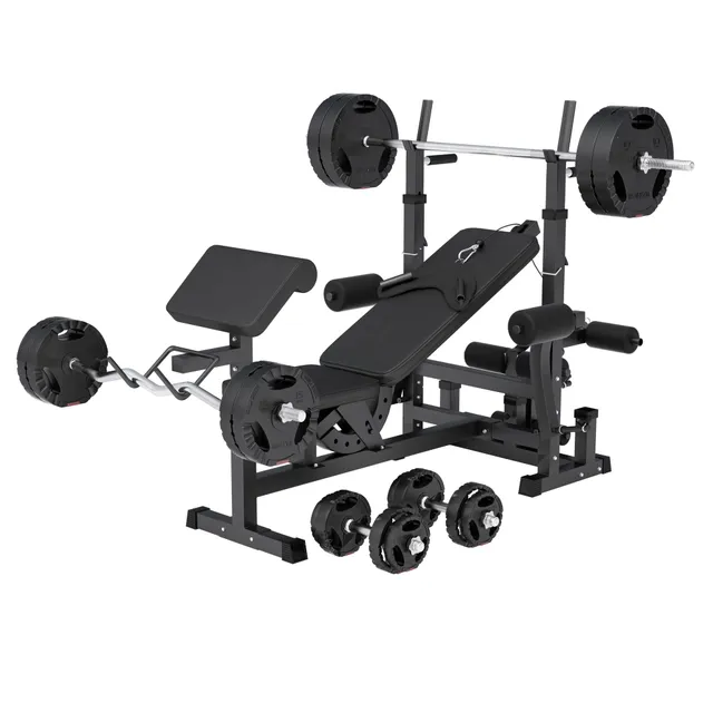 gorilla-sports-kraftstation-universal-inkl-langhantel-set-kunststoff-gripper-100 image 1