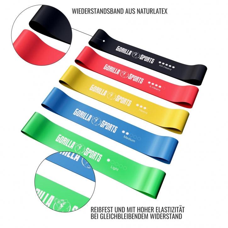 gorilla-sports-resistance-band-5er-set-aus-latex-inkl-tragebeutel image 4