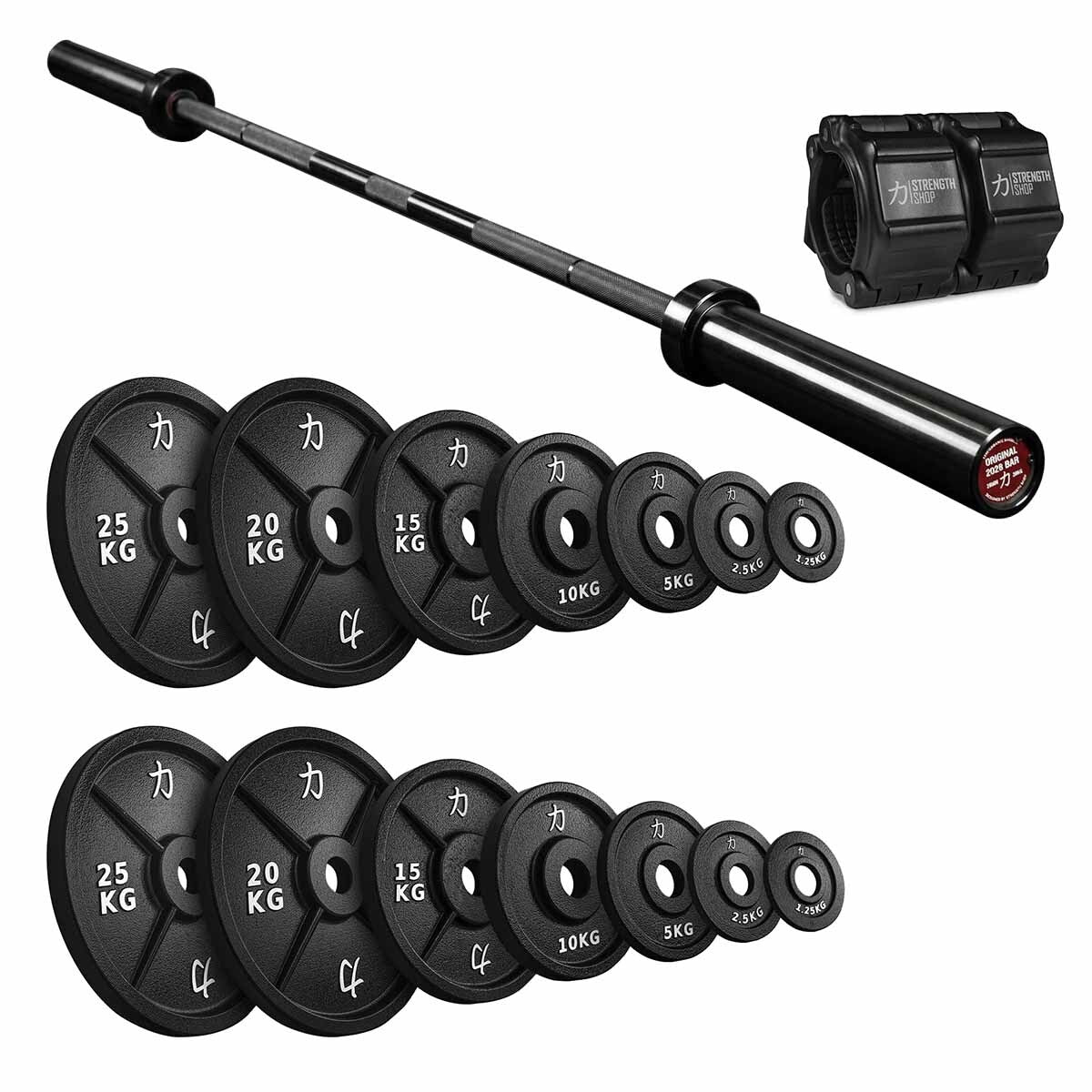 strength-shop-classic-strength-setup-olympia-langhantel-157-5-kg-gusseisenscheib image 1