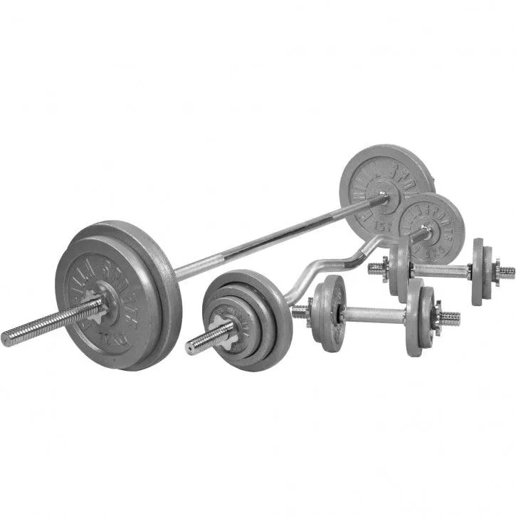 gorilla-sports-langhantel-set-gusseisen-108-kg-mit-verschl-ssen image 1