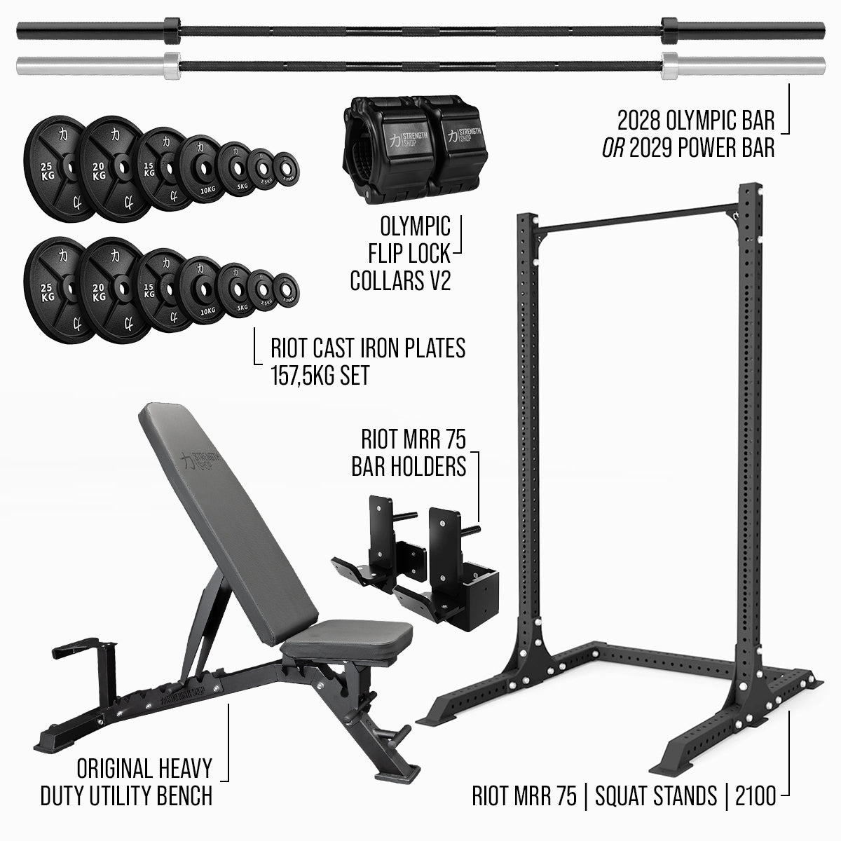 strength-shop-kompaktes-home-gym-bundle-mit-riot-mrr-squat-stands-2100 image 3