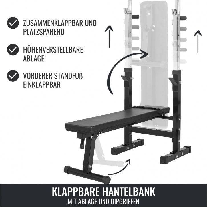 gorilla-sports-hantelbank-mit-ablage-inkl-langhantel-set-gripper-100-kg image 5