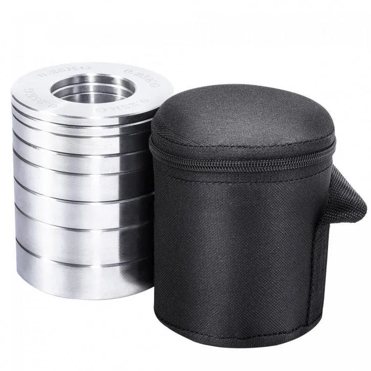 gorilla-sports-hantelscheiben-set-chrom-olympia-5-kg-inkl-tragetasche image 1