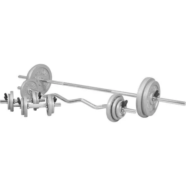 gorilla-sports-langhantel-set-gusseisen-108-kg-mit-federverschl-ssen image 1