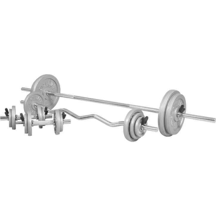 gorilla-sports-langhantel-set-gusseisen-108-kg-mit-federverschl-ssen image 1