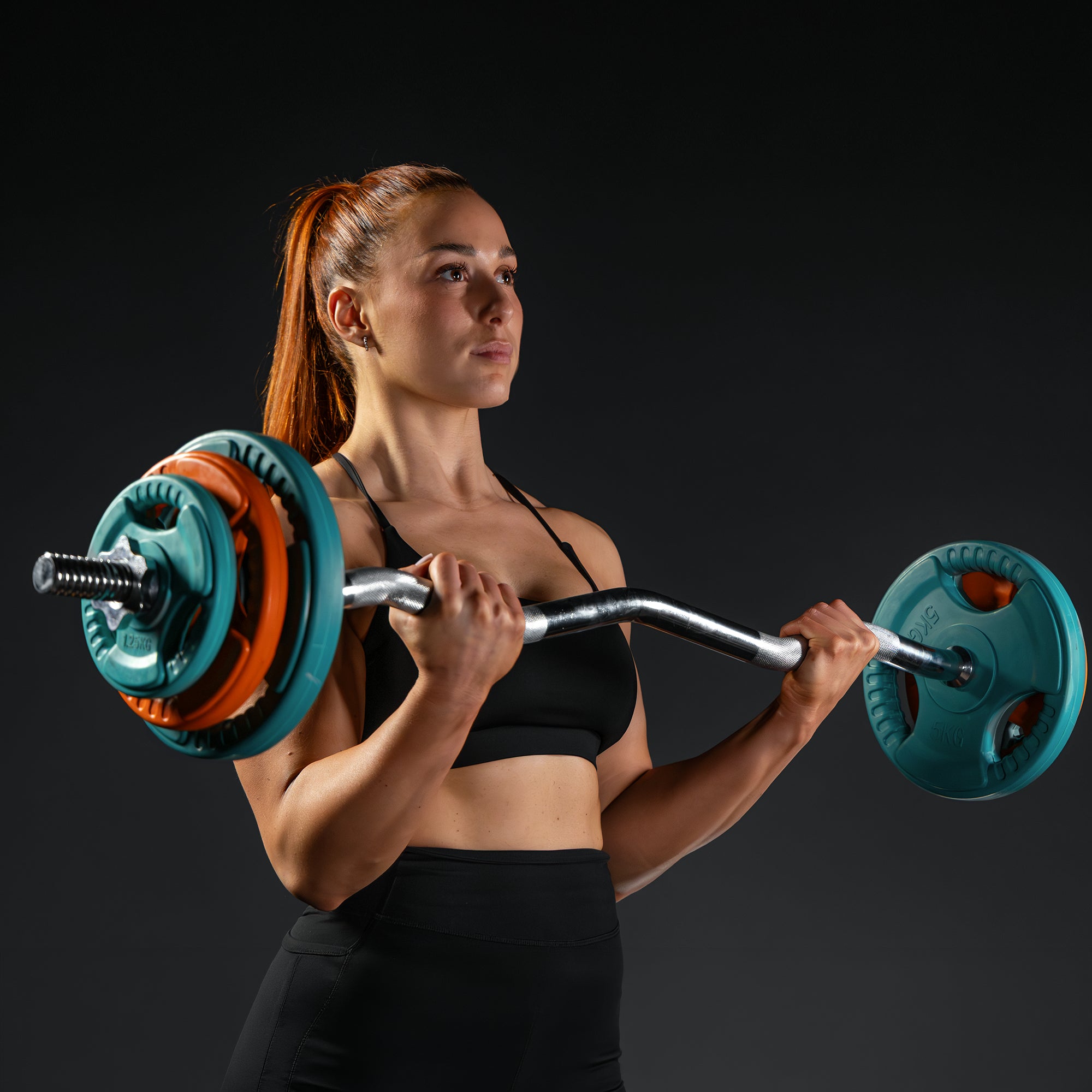 gorilla-sports-langhantel-set-gummi-gripper-108-kg-mit-verschl-ssen image 2