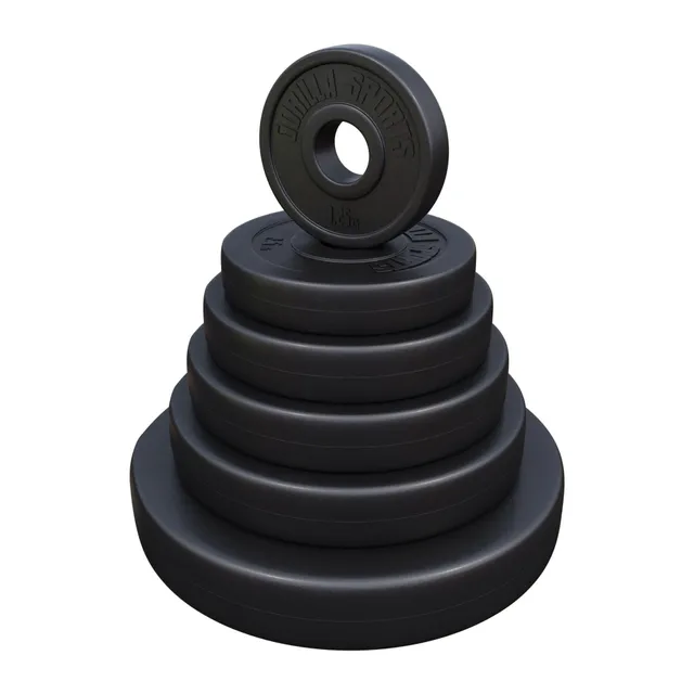 gorilla-sports-hantelscheibe-kunststoff-olympia-50-51-mm-1-25-bis-15-kg image 1