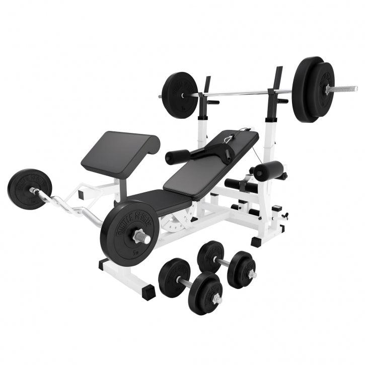 gorilla-sports-kraftstation-universal-inkl-langhantel-set-kunststoff-40-70-100-k image 7