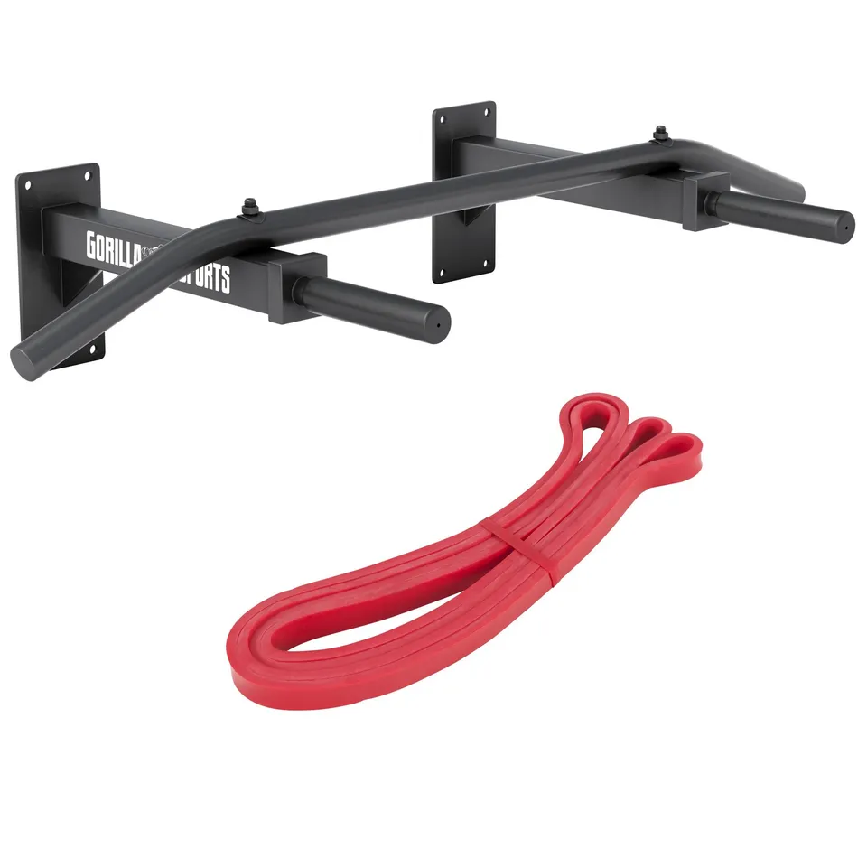 gorilla-sports-klimmzugstange-set-inkl-resistance-band-schwarz-wei image 1