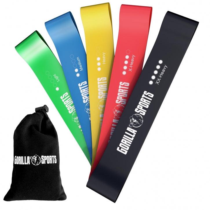 gorilla-sports-resistance-band-5er-set-aus-latex-inkl-tragebeutel image 1