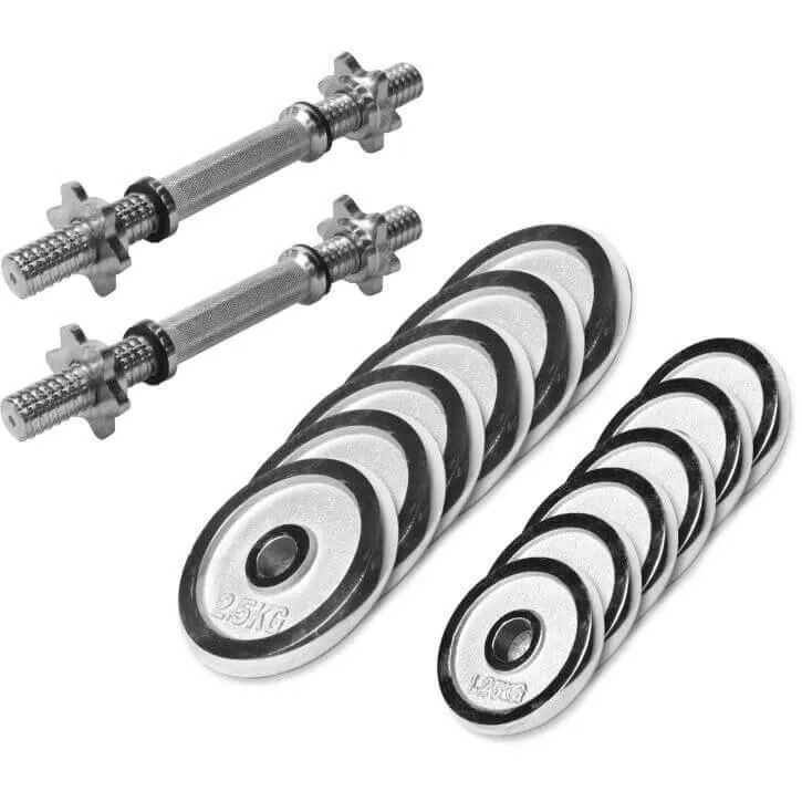 gorilla-sports-kurzhantel-set-chrom-27-5-kg-mit-sternverschl-ssen image 1