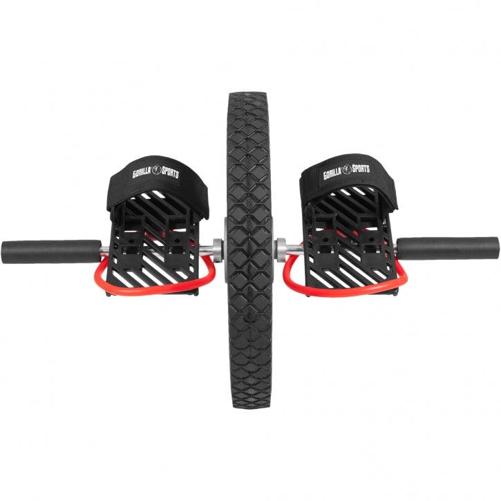 gorilla-sports-ab-roller-mit-verstellbaren-pedalen-bauchroller-schwarz-silber-ro image 3