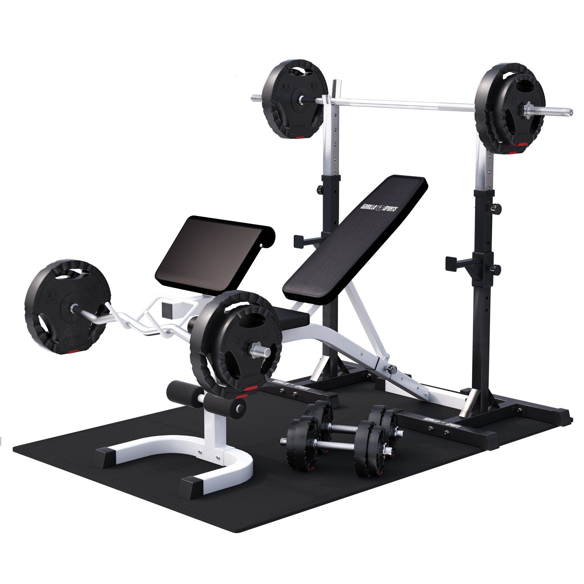 gorilla-sports-schr-gbank-mit-squat-rack-inkl-langhantel-set-75-kg image 1