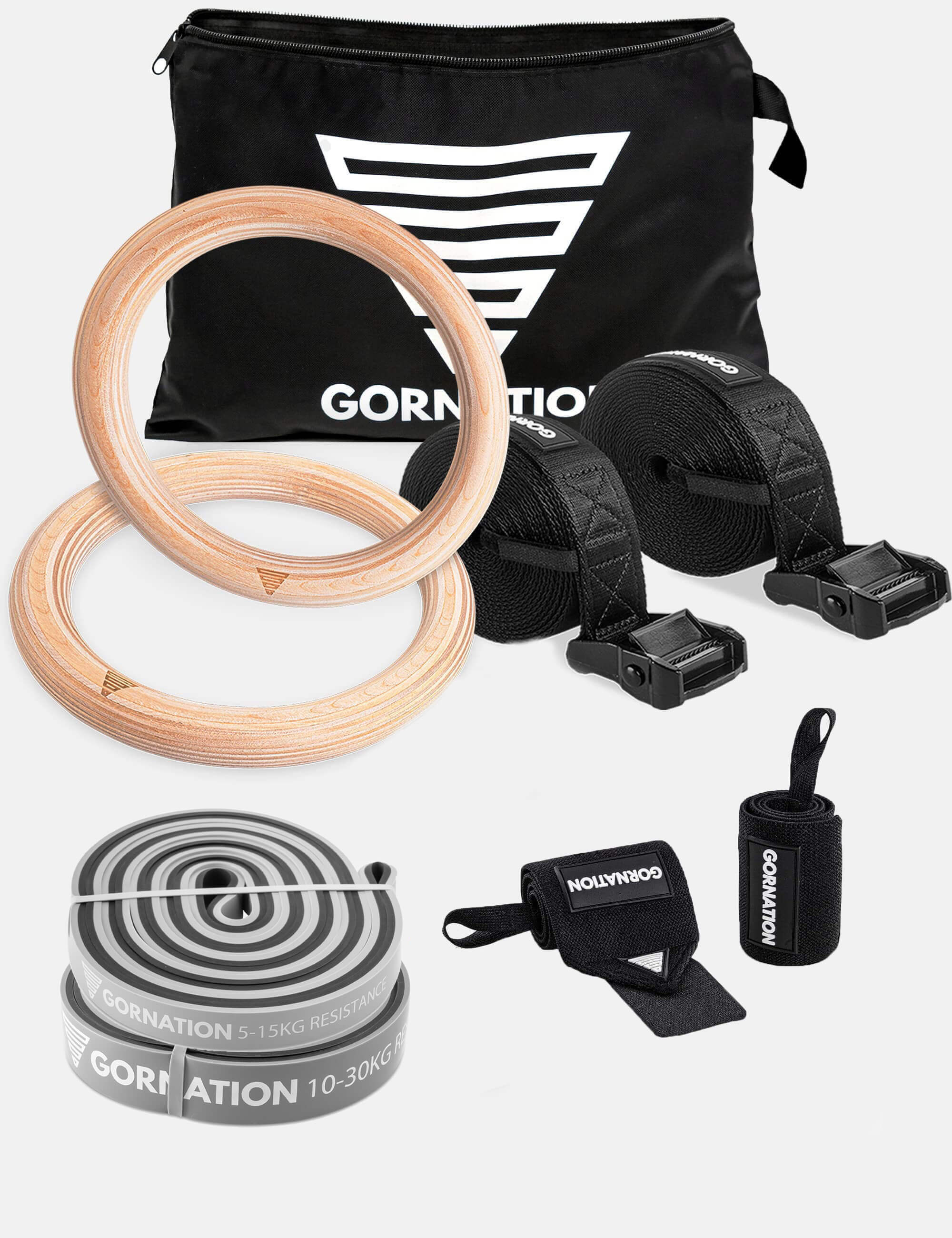gornation-home-workout-set-progress-ringe-bands-bandagen-bundle image 1