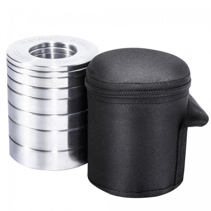 gorilla-sports-hantelscheiben-set-chrom-olympia-5-kg-inkl-tragetasche image 1