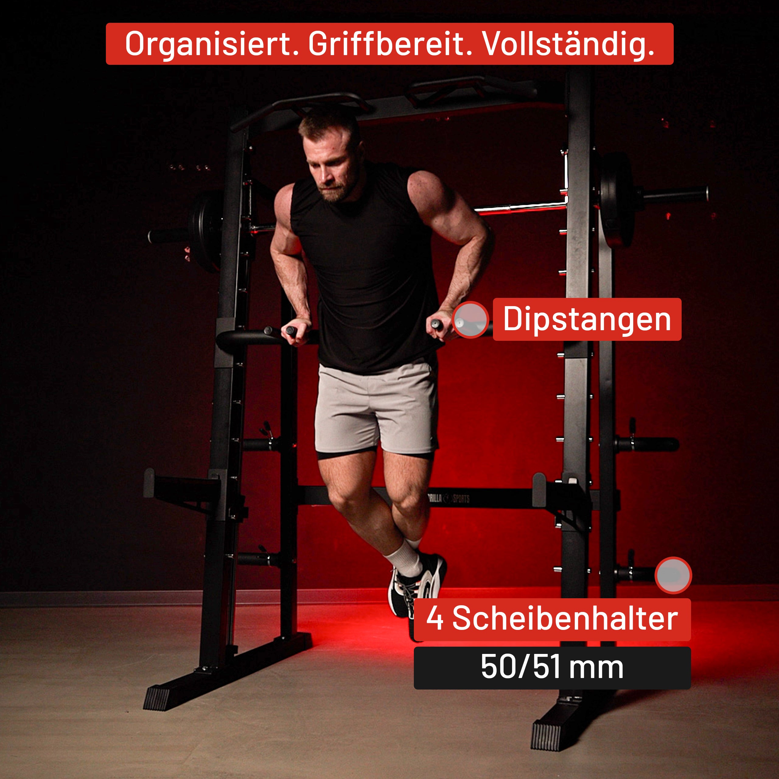 gorilla-sports-smith-machine-half-rack-squat-rack-300-kg image 7