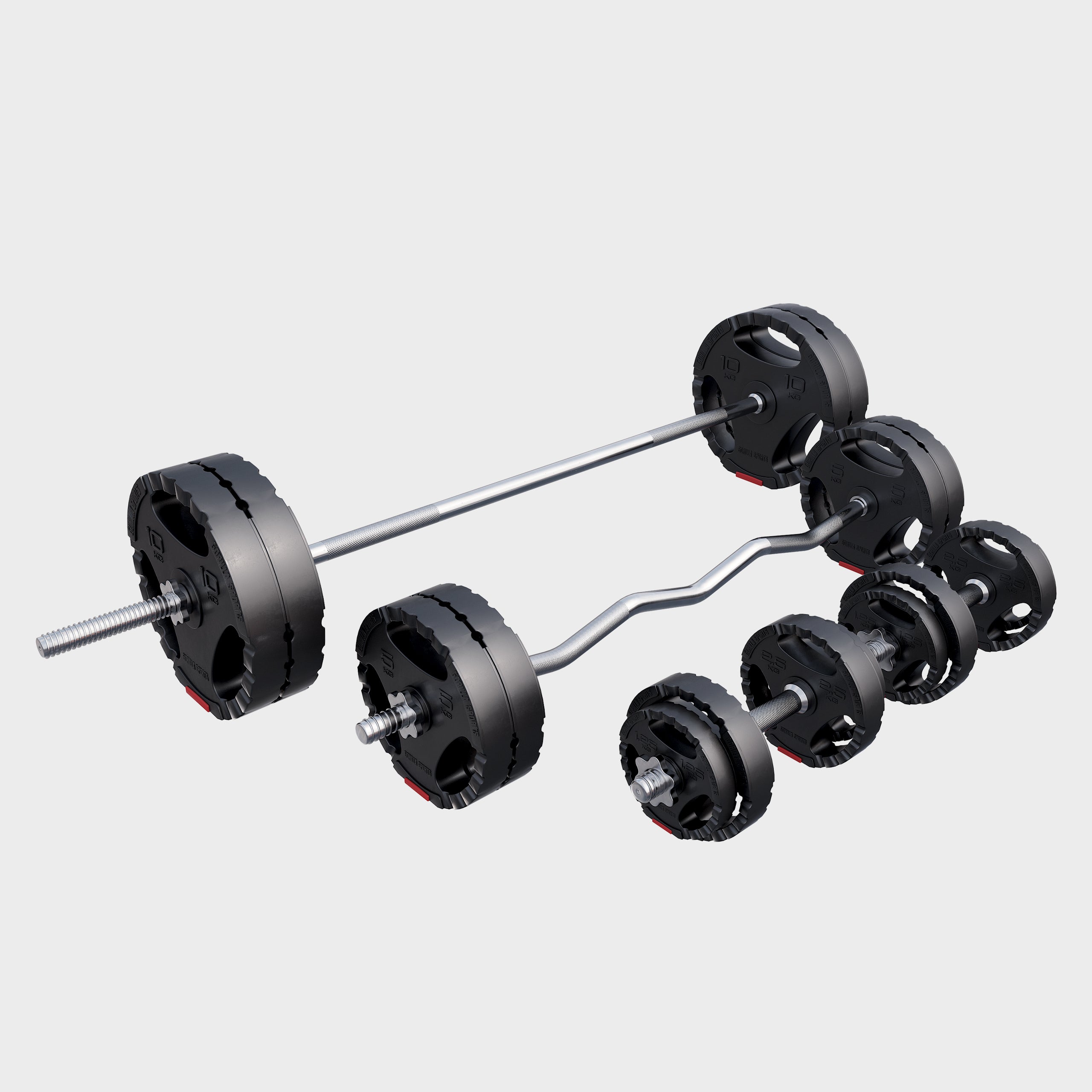 gorilla-sports-hantelset-kunststoff-gripper-100-kg-mit-langhantel-sz-und-kurzhan image 1