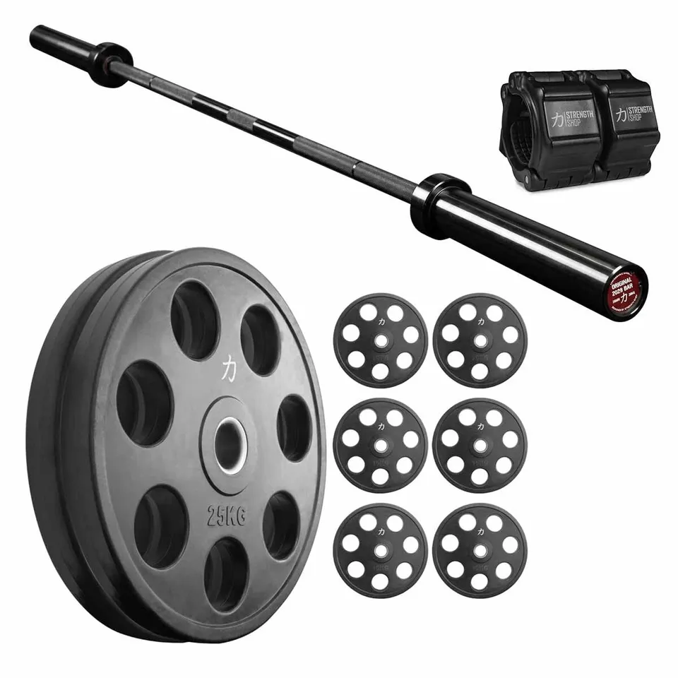 strength-shop-practical-training-bundle-150-kg-easy-grip-set-olympia-langhantel image 1