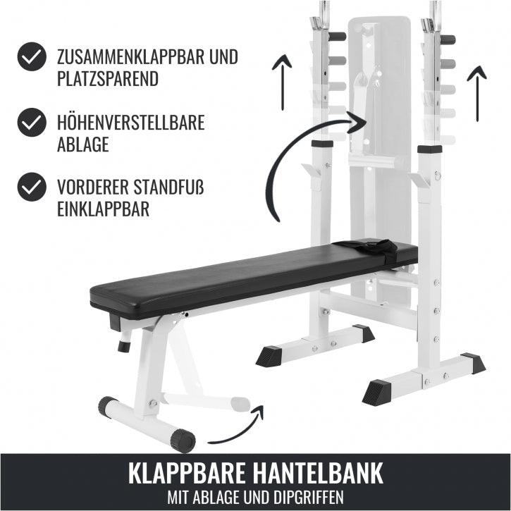 gorilla-sports-hantelbank-mit-ablage-komplettset-100-kg-klappbar image 8