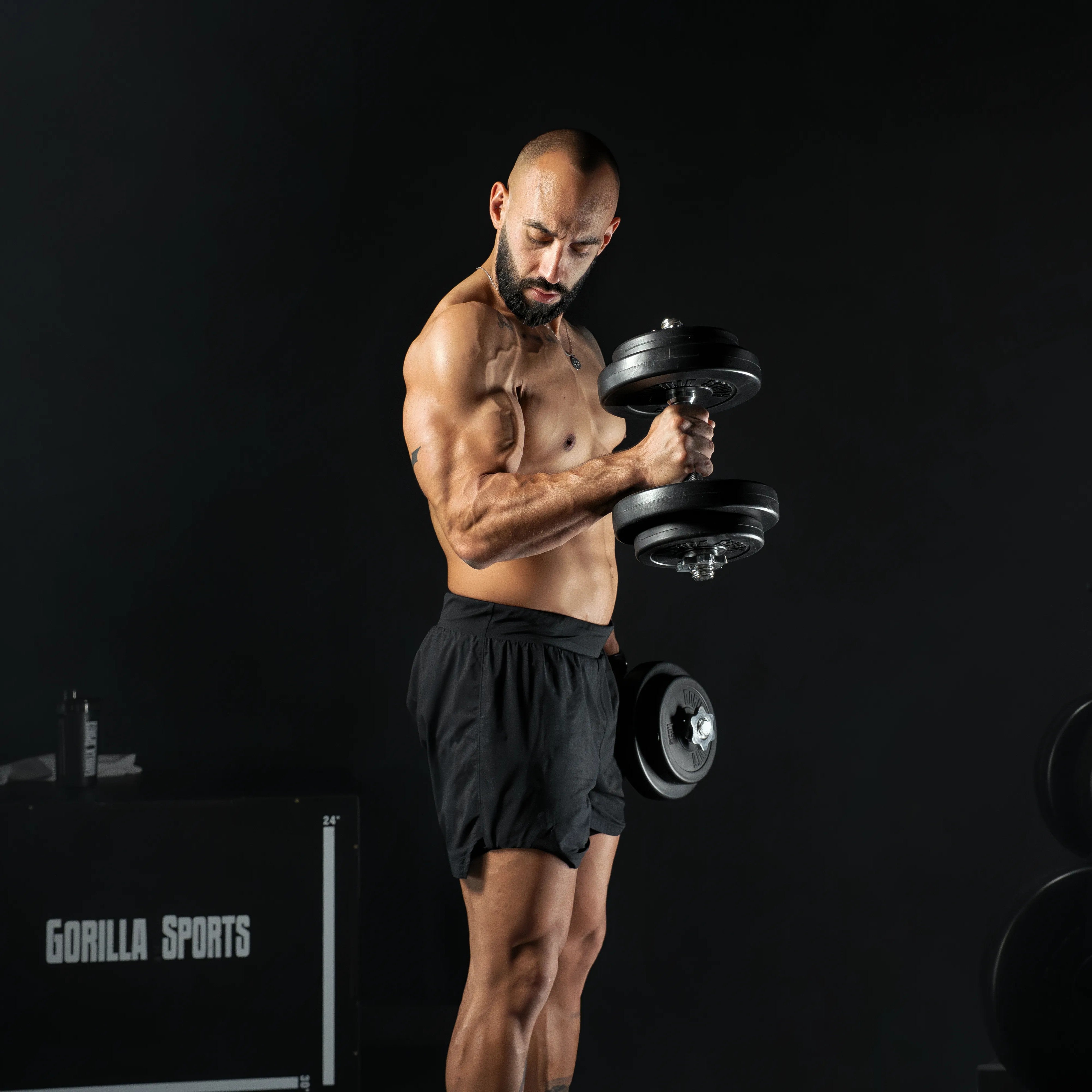gorilla-sports-kurzhantel-set-kunststoff-20-kg-30-kg-mit-sternverschl-ssen image 2