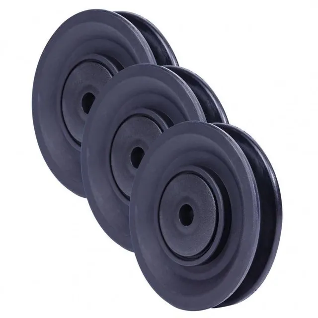 gorilla-sports-umlenkrolle-3er-set-pulley-9-cm image 1