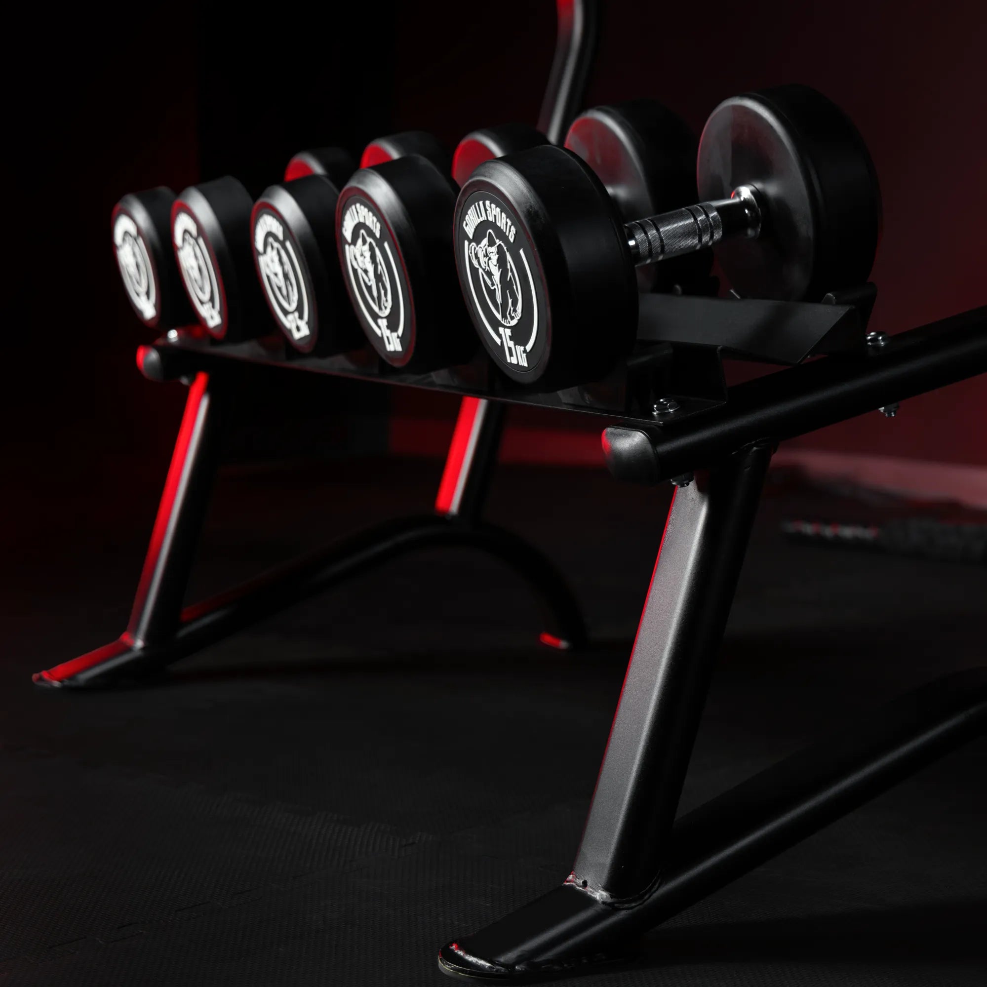gorilla-sports-kurzhantel-set-gummi-90-kg-inkl-ablage-10-pl-tze image 6