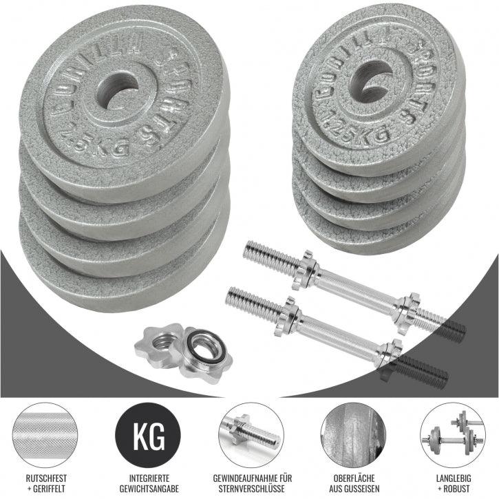 gorilla-sports-kurzhantel-set-gusseisen-20-kg-mit-sternverschl-ssen image 7