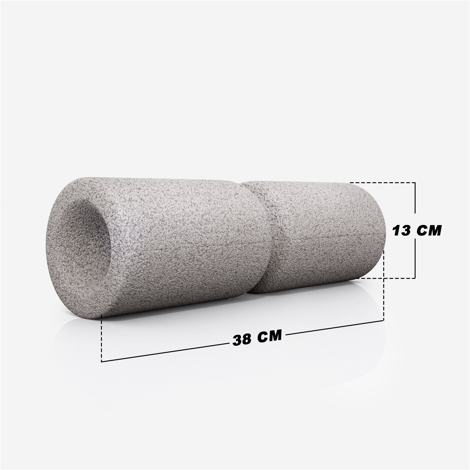 gorilla-sports-faszienrolle-38-cm-mit-umlaufrille-foam-roller image 8