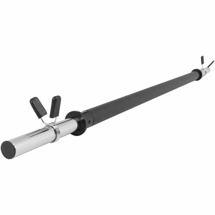 gorilla-sports-langhantel-aerobic-130-cm-chrom-schwarz-mit-federverschl-ssen image 1