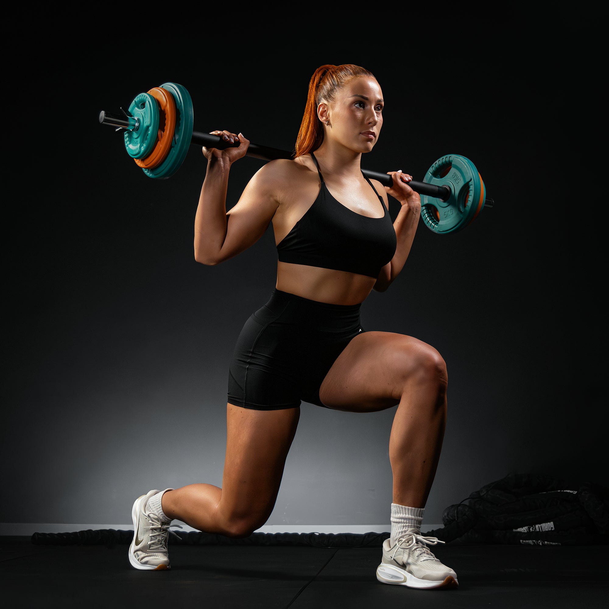 gorilla-sports-langhantel-set-aerobic-gummi-gripper-19-5-kg-130-cm image 2