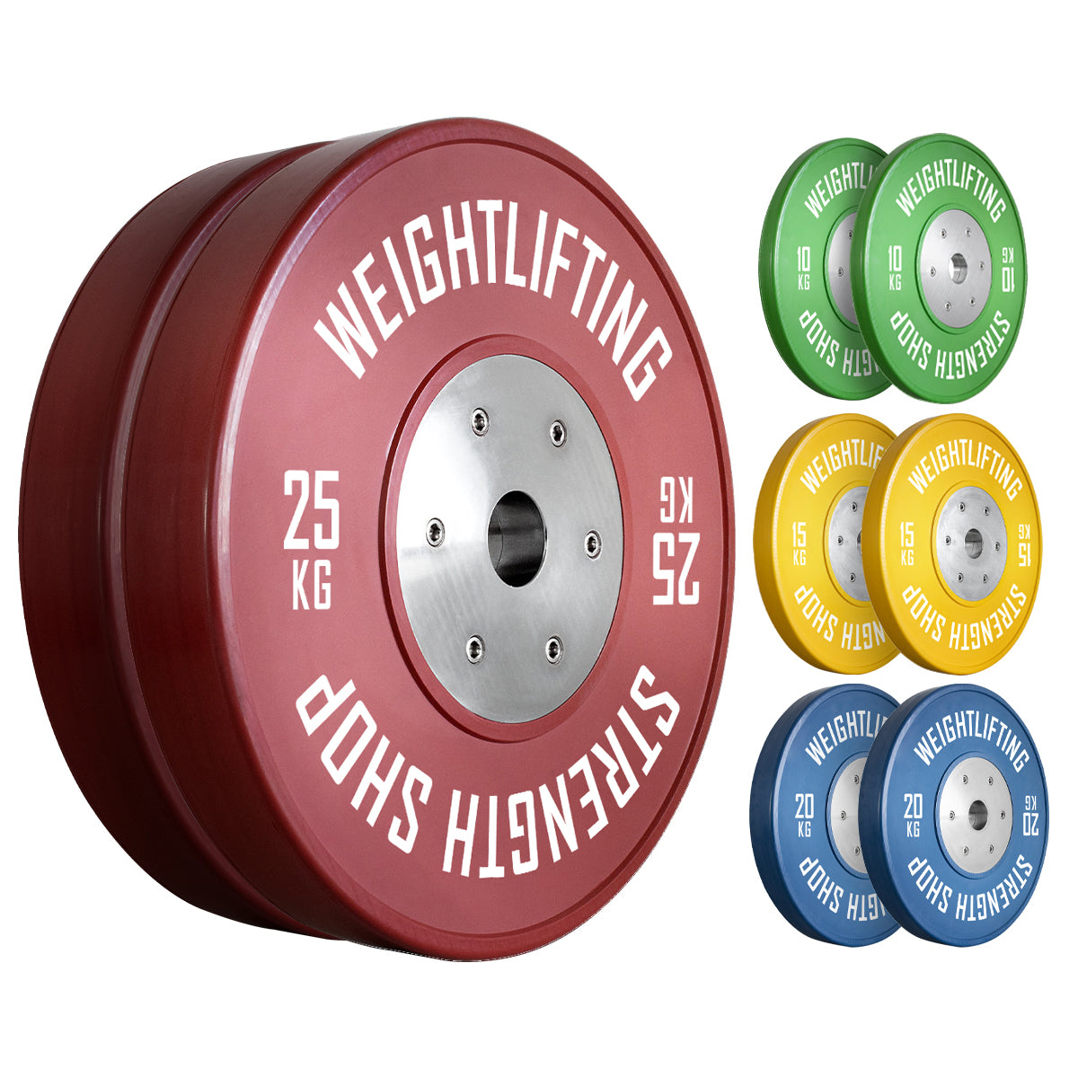 strength-shop-140kg-set-competition-olympic-bumper-plates image 1
