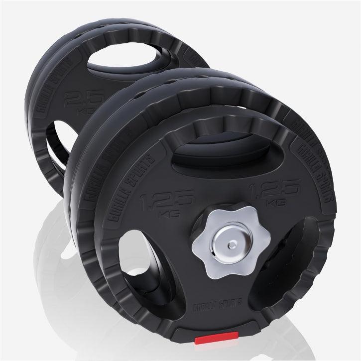 gorilla-sports-kurzhantel-set-kunststoff-gripper-30-kg-mit-sternverschl-ssen image 2