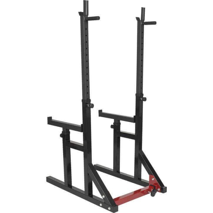 gorilla-sports-squat-rack-verstellbar-inkl-langhantel-set image 7