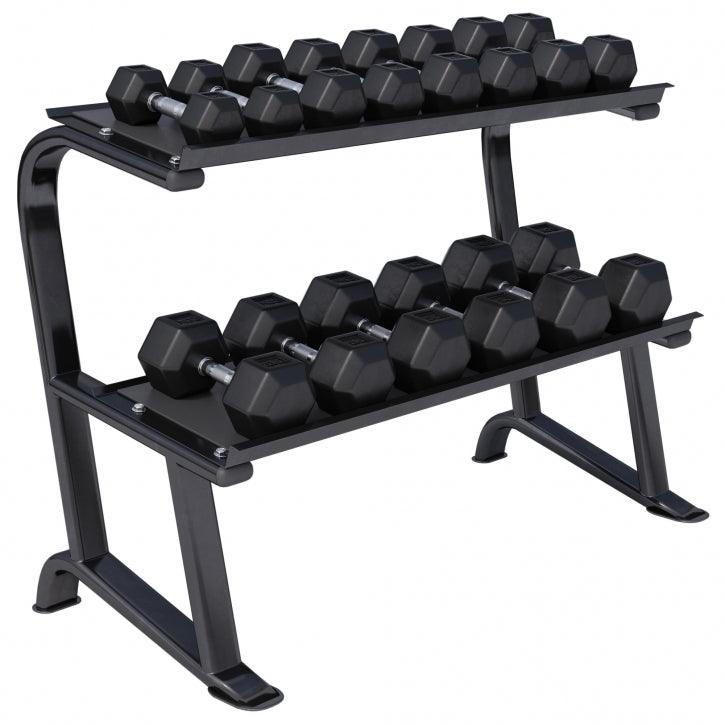 gorilla-sports-kurzhantel-set-hexagon-237-kg-inkl-ablage image 1