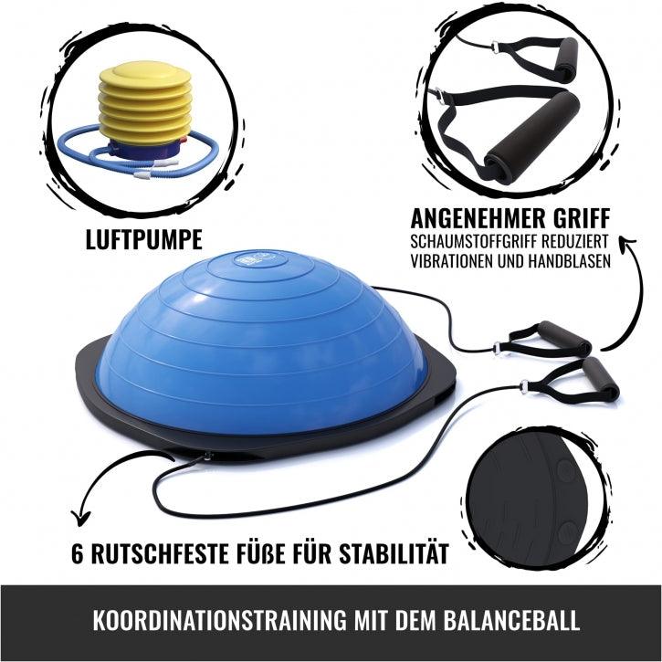 gorilla-sports-balance-ball-mit-widerstandsb-ndern-blau-schwarz image 3