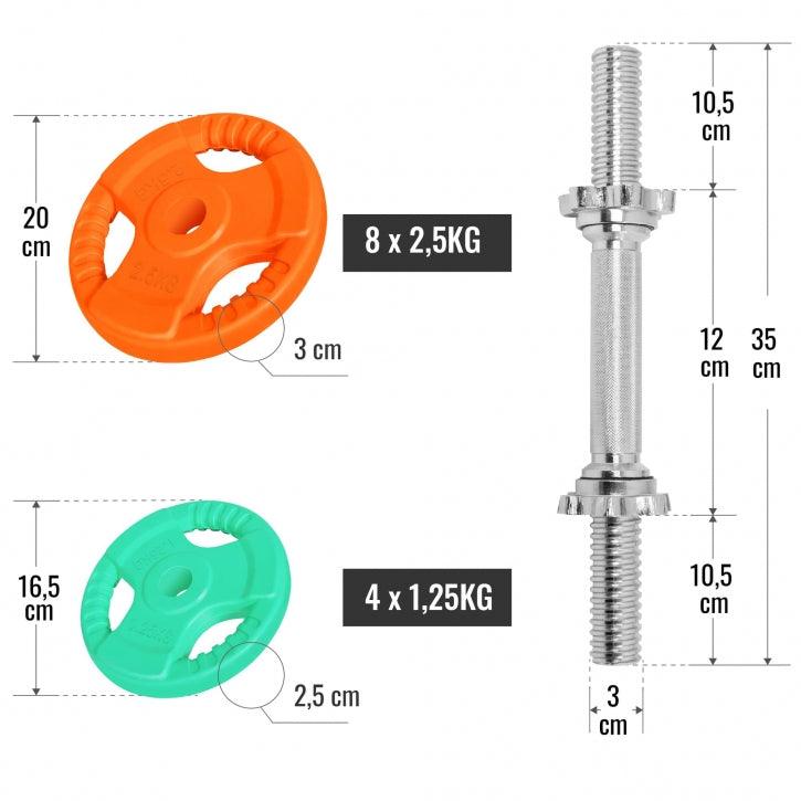 gorilla-sports-kurzhantel-set-gummi-gripper-30-kg-mit-verschl-ssen image 5