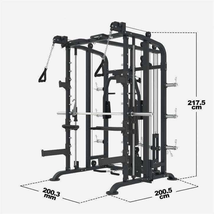 gorilla-sports-smith-machine-inkl-klimmzugstange-kabelzug-und-butterfly-schwarz image 6