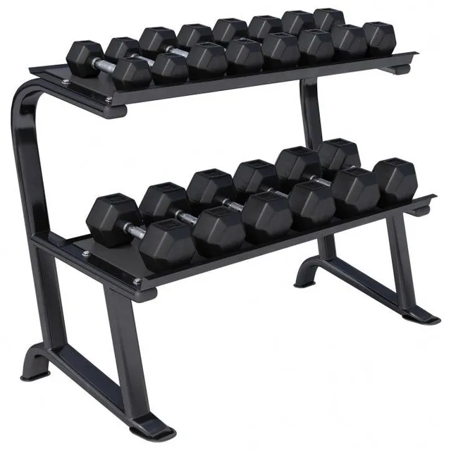 gorilla-sports-kurzhantel-set-hexagon-237-kg-inkl-ablage image 1