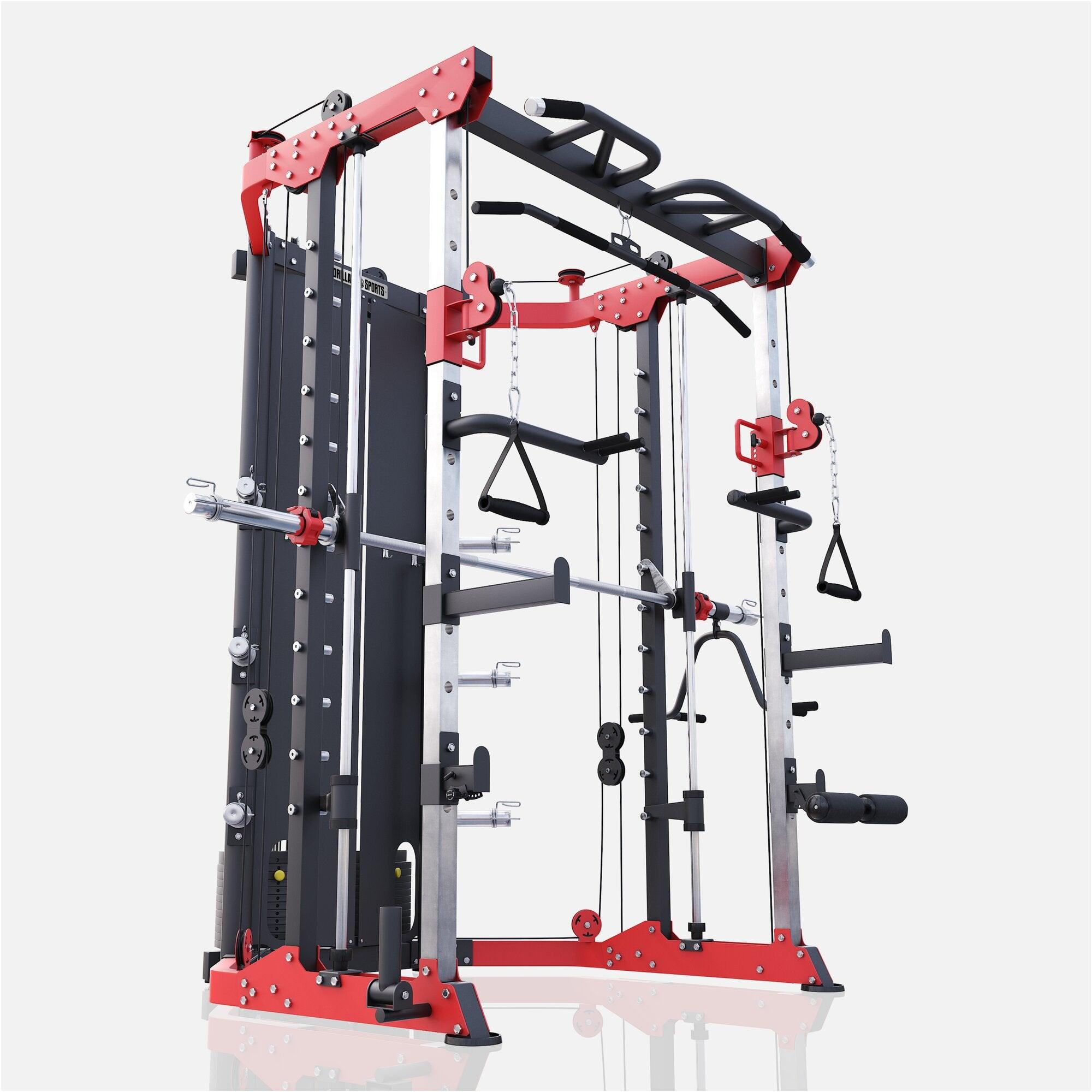gorilla-sports-smith-machine-mit-steckgewichten-multistation-kraftstation image 2