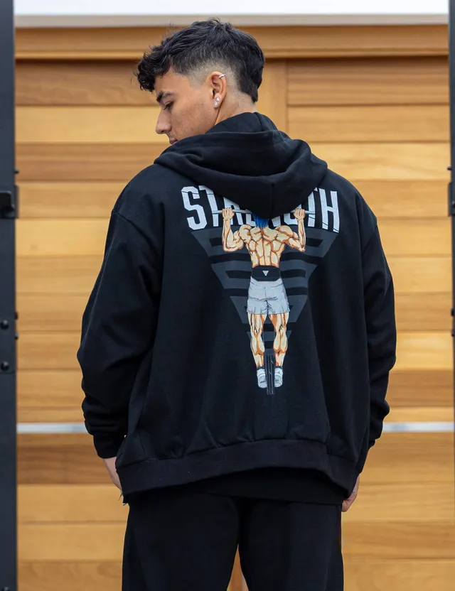 gornation-anime-oversized-zip-hoodie-strength-hoodie-mit-rei-verschluss image 1
