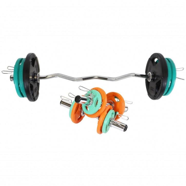 gorilla-sports-sz-curlset-gummi-gripper-75-kg-olympia-mit-verschl-ssen image 6