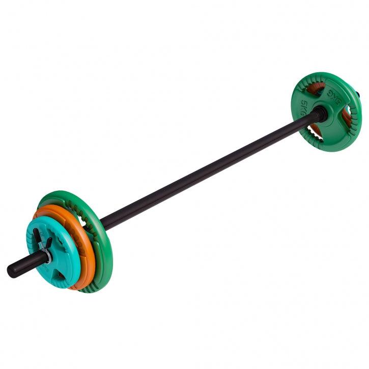 gorilla-sports-langhantel-set-aerobic-gummi-gripper-19-5-kg-130-cm image 8
